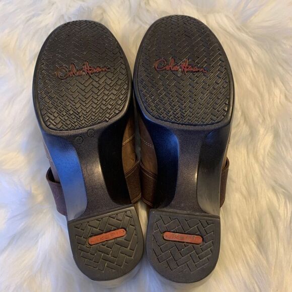 Cole Haan Brown Clogs 3" Heels Size 9.5 - Picture 7 of 7